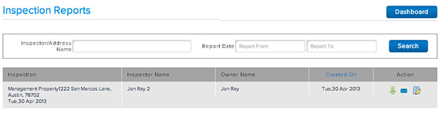 Property Inspection Report View