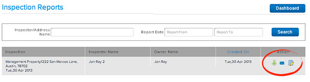 Inspection Report PDF Email Change