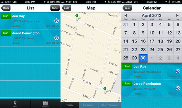 Inspect and Cloud List Map Calendar View